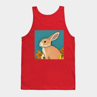 Autumn Season Mini Rex Rabbit Cute Bunny Tank Top